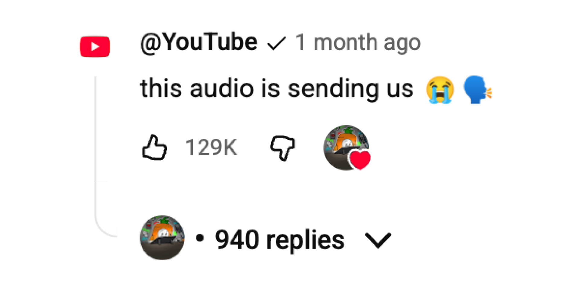 YouTube comments visual